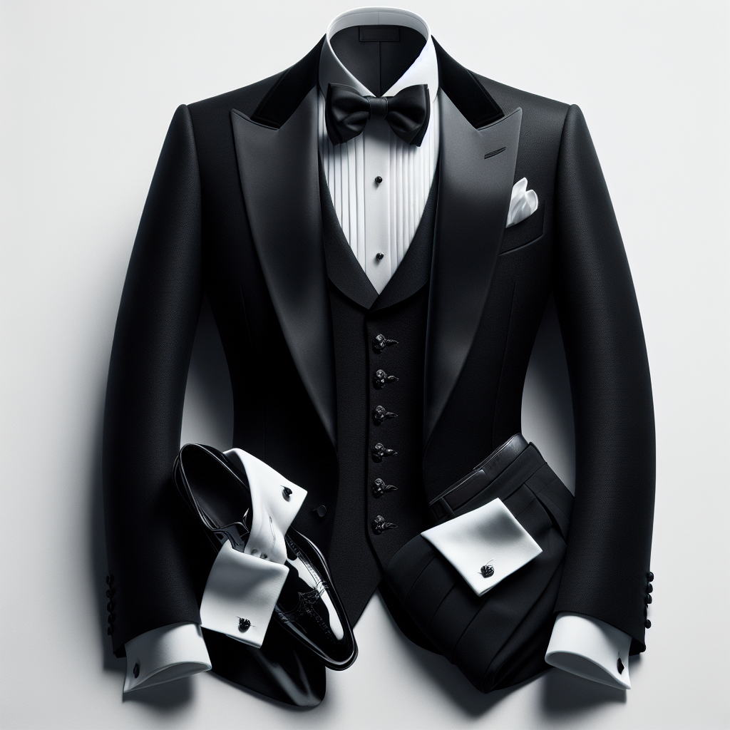 mens-tuxedo: recreate this on a white background, formal, classic, fitted
